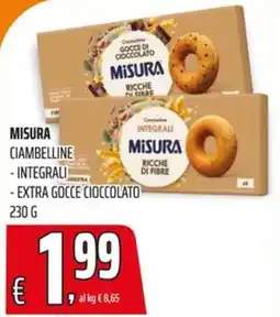 Coop Ciambelline Integrali Misura offerta