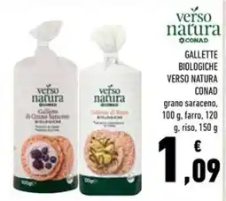 Conad Gallette biologiche verso natura offerta