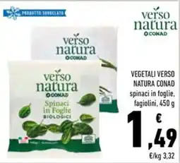 Conad Spinaci in Foglie BIOLOGICI verso natura offerta