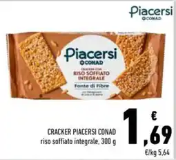 Conad Cracker Piacersi Conad riso soffiato integrale offerta