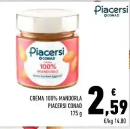 Conad Crema 100% Mandorla Piacersi Conad offerta