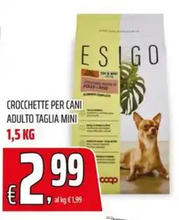 Coop Crocchette per cani adulto taglia mini ESIGO offerta