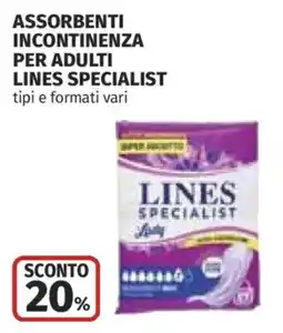 Coop Assorbenti incontinenza per adulti Lines Specialist offerta
