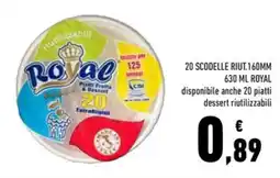 Conad 20 scodelle riut.160mm Royal offerta