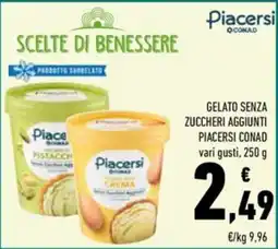 Conad Gelato senza zuccheri aggiunti Piacersi CONAD offerta