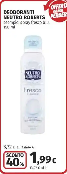 Coop Deodoranti Neutro Roberts offerta