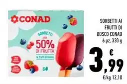 Conad Sorbetti ai frutti di bosco CONAD offerta