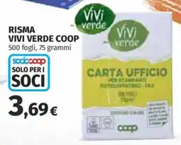 Coop RISMA VIVI VERDE COOP offerta