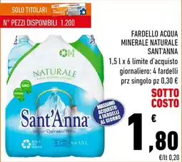 Conad Fardello acqua minerale naturale Sant'Anna offerta