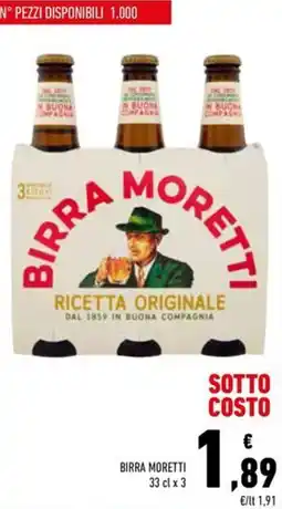 Conad Birra Moretti offerta