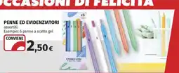 Coop Penne ed evidenziatori assortiti offerta