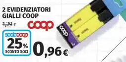 Coop Evidenziatori gialli Coop offerta