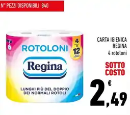 Conad Carta igienica Regina 4 rotoloni offerta