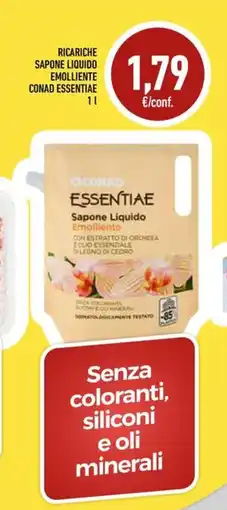 Conad Ricariche sapone liquido emolliente conad essentiae offerta