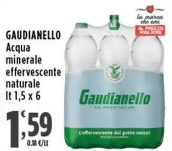 Rossotono Carrefour Gaudianello Acqua minerale effervescente naturale offerta