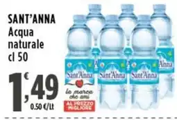 Rossotono Carrefour Acqua naturale Sant'Anna offerta