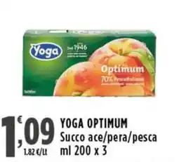 Rossotono Carrefour YOGA OPTIMUM SUCCO ACE/PERA/PESCA offerta