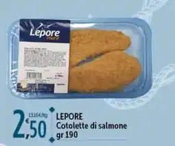 Rossotono Carrefour LEPORE Cotolette di salmone offerta