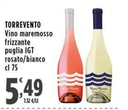 Rossotono Carrefour Torrevento Vino maremosso frizzante puglia IGT rosato/bianco offerta