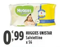 Rossotono Carrefour Huggies unistar salviettine offerta