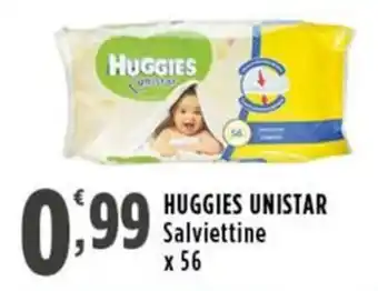 Rossotono Carrefour Huggies unistar salviettine offerta