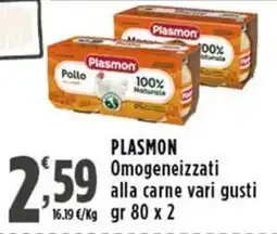 Rossotono Carrefour Plasmon Omogeneizzati alla carne offerta