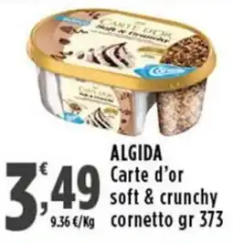 Rossotono Carrefour Algida Carte d'or soft & crunchy cornetto offerta