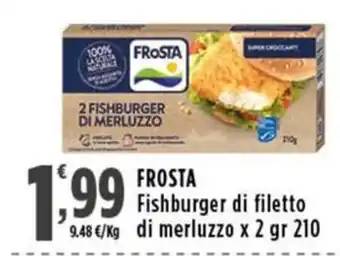 Rossotono Carrefour FROSTA Fishburger di filetto di merluzzo offerta