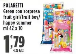 Rossotono Carrefour POLARETTI Green con sorpresa fruit girl/fruit boy/happy summer offerta