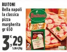 Rossotono Carrefour Buitoni Bella napoli la classica pizza margherita offerta