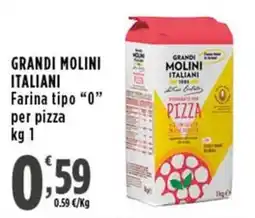 Rossotono Carrefour GRANDI MOLINI ITALIANI Farina tipo "0" per pizza offerta