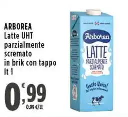 Rossotono Carrefour Arborea Latte UHT parzialmente scremato offerta