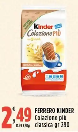 Rossotono Carrefour FERRERO KINDER Colazione più classica offerta