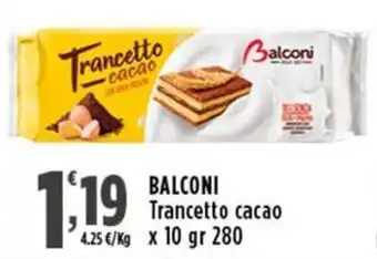 Rossotono Carrefour Balconi Trancetto cacao offerta