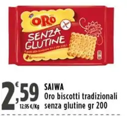 Rossotono Carrefour SAIWA Oro biscotti tradizionali senza glutine offerta