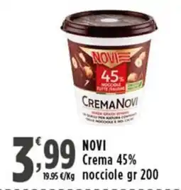 Rossotono Carrefour NOVI Crema 45% nocciole offerta