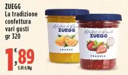 Rossotono Carrefour ZUEGG confettura offerta