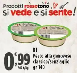 Rossotono Carrefour Pesto alla genovese classico/senz’aglio offerta