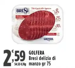 Rossotono Carrefour GOLFERA Bresi delizia di manzo offerta