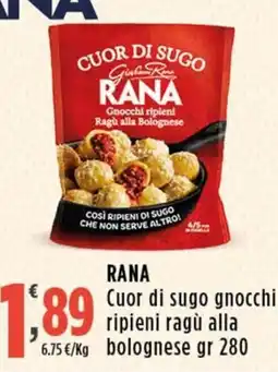 Rossotono Carrefour RANA Cuor di sugo gnocchi ripieni ragù alla bolognese offerta