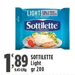 Rossotono Carrefour Sottilette Light offerta