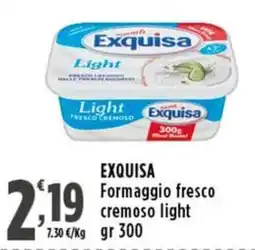 Rossotono Carrefour EXQUISA Formaggio fresco cremoso light offerta