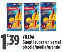 Rossotono Carrefour VILEDA Guanti super universal offerta
