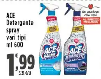 Rossotono Carrefour ACE Detergente spray offerta
