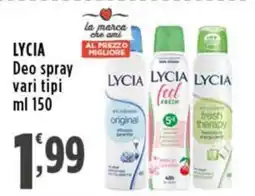 Rossotono Carrefour LYCIA Deo spray offerta
