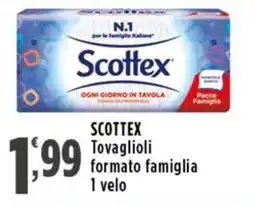Rossotono Carrefour SCOTTTEX Tovaglioli formato famiglia offerta