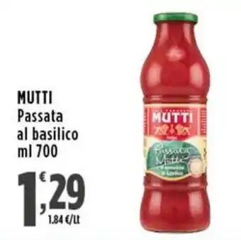 Rossotono Carrefour MUTTI Passata al basilico offerta