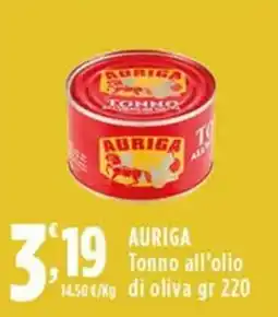 Rossotono Carrefour AURIGA Tonno all’olio di oliva offerta