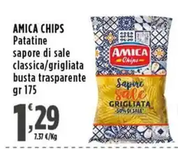 Rossotono Carrefour AMICA Chips Patatine sapore di sale classica/grigliata offerta