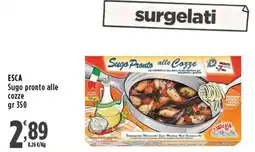 Rossotono Carrefour ESCA Sugo pronto alle cozze offerta